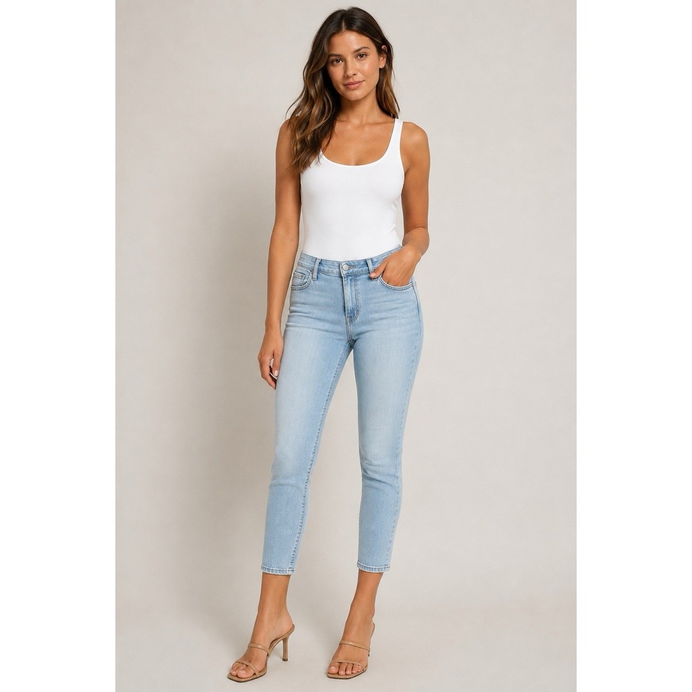 J Brand Journey Jeans Womens 27 Light Blue Skinny Crop Ankle Made USA Y2K
